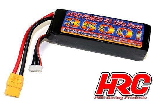 HRC Racing - HRC06635X - Battery - LiPo 6S - 22.2V 3500mAh 40C - No Case - XT90AS  42x43x139mm