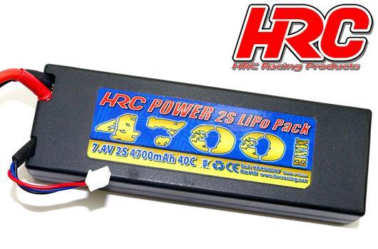HRC Racing - HRC02247X - Accu - LiPo 2S - 7.4V 4700mAh 40C - Hard Case - XT90AS 46.5*25*138.5mm