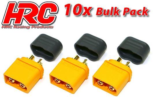 HRC Racing - HRC9094PB - Connettori - XT60 con protezione - maschi (10 pezzi) - Gold