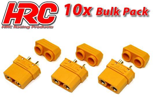 HRC Racing - HRC9097PB - Connettori - XT90 con protezione - femmina (10 pezzi) - Gold