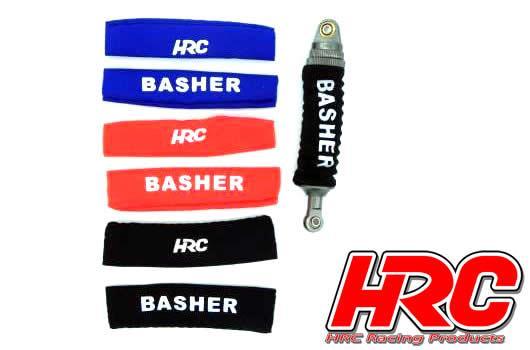 HRC Racing - HRC28051RE - Option Part - 1/10 Off Road - Shock Socks 80x20-25mm - - Red (4pcs)