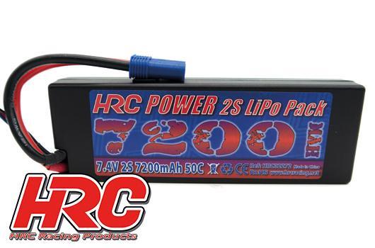 HRC Racing - HRC02272E - Accu - LiPo 2S - 7.4V 7200mAh 50C - RC Car - Hard Case - EC5 46.5*25138.5mm