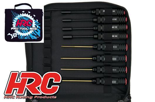 HRC Racing - HRC9934B-SET - Sac à outils avec des outils - Racer Set (HRC9934B & HRC4007A & HRC4008A)