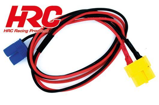 HRC Racing - HRC9607-6 - Charger Lead - Gold - XT60 Charger Plug to EC2 Battery Plug - 600mm