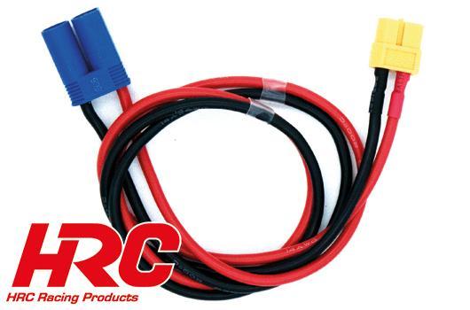 HRC Racing - HRC9608-6 - Charger Lead - Gold - XT60 Charger Plug to EC5 Battery Plug - 600mm