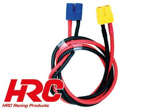 HRC Racing - HRC9613-6 - Charger Lead - Gold - XT60 Charger Plug to EC3 Battery Plug - 600mm