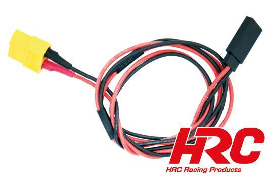 HRC Racing - HRC9618-6 - Charger Lead - Gold - XT60 Charger Plug to Receiver Battery JR Universal Plug - 600mm