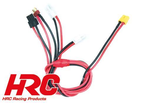 HRC Racing - HRC9623-6 - Câble de charge - doré - Prise chargeur XT60 à Tamiya / Mini Tamiya / TRX / Ultra T - 600mm