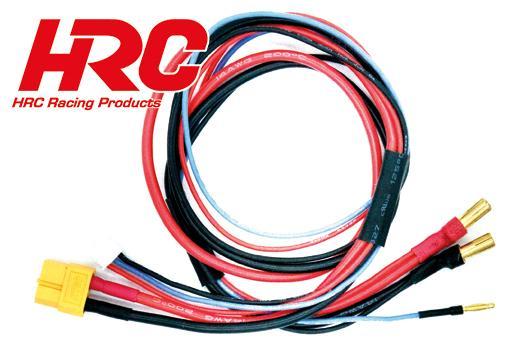 HRC Racing - HRC9659-6 - Câble de charge  - Prise chargeur XT60 à prise 5mm & Balancer JST pour accu Hardcase - 600mm