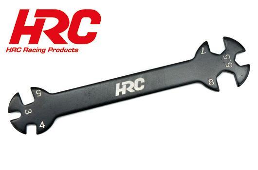 HRC Racing - HRC4071A - Clé à biellettes - Multi 6en1 - 3/4/5/5.5/7/8mm 