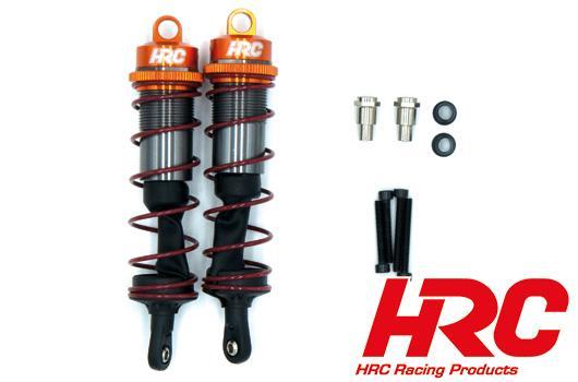 HRC Racing - HRC28014F - Option Part - 1/8 - Shock Set - Aluminium - Threaded - 110x25mm - Gold TI (2 pcs)