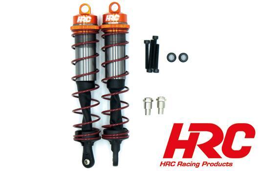 HRC Racing - HRC28014R - Option Part - 1/8 - Set di ammortizzatori - Alluminio - Filettato - 130x25mm - Oro TI (2 pezzi)