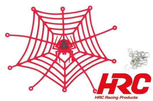 HRC Racing - HRC25264RE - Karosserieteile - 1/10 Crawler - Maßstab - Spider Gepäcknetz Rot