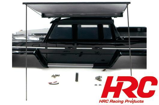 HRC Racing - HRC25265BK -  Body Parts - 1/10 Crawler - Scala - Tenda laterale con tetto in metallo - Nero