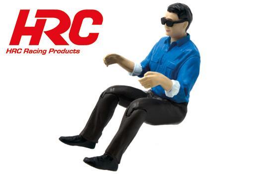 HRC Racing - HRC25266BS - Pièces de carrosserie - 1/10 Crawler - Pilote 64×80mm (Avec lunettes de soleil) costume bleu ,pantalon marron - jambes mobiles