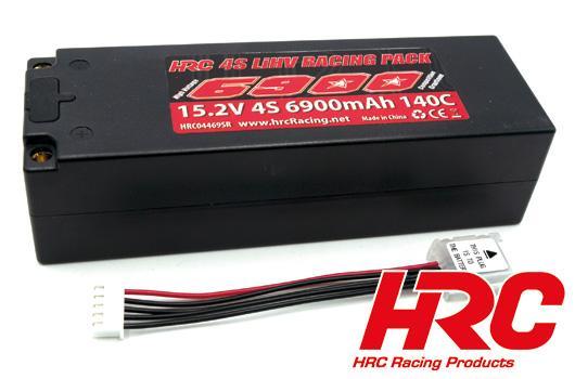 HRC Racing - HRC04469SR5 - Accu - LiPo HV 4S - 15.2V 6900mAh 140C Graphene - Hard Case - Prise 5mm 37x47x139 mm