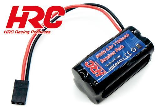 HRC Racing - HRC05411S - Battery - 4 cells AAA - HRC 1100 - Receiver pack - 4.8V 1100mAh - square - JR Plug