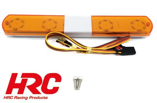 HRC Racing - HRC8733WO - Set d'éclairage - 1/10 TC/Drift - LED - Prise JR - Barre de toit Secours V3 Large (Orange / Orange)
