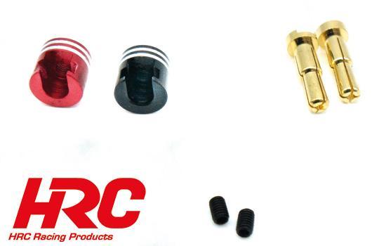 HRC Racing - HRC9004LHS - Dissipateur thermique - et fiches de 4 et 5 mm - Rouge et noir - 1 paire