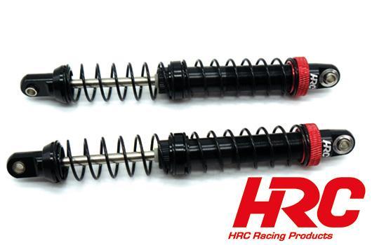 HRC Racing - HRC28026B-GM - Option Part - 1/10 - Shock Set - Aluminium - 110mm * 15mm - Black / Red (2 pcs)