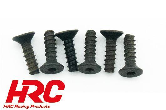HRC Racing - HRC15-P926 - Spare Part - Dirt Striker & Scrapper - TP Flat Head Screw hex - M3*10mm (6 pcs)