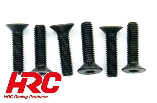 HRC Racing - HRC15-P927 - Spare Part - Dirt Striker & Scrapper - TP.Flat Head Screw - M3*12mm (6 pcs)