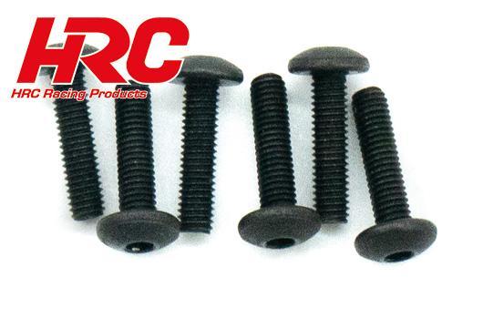 HRC Racing - HRC15-P928 - Spare Part - Dirt Striker & Scrapper - TP.Button Head Screw - M3*12mm (6 pcs)