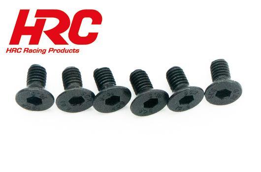 HRC Racing - HRC15-P930 - Spare Part - Dirt Striker & Scrapper - TP.Flat Head Screw - M3*8mm (6 pcs)