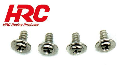 HRC Racing - HRC15-P167 - Spare Part - Dirt Striker & Scrapper - Flat Head Screw M2.5*8 (4 pcs)