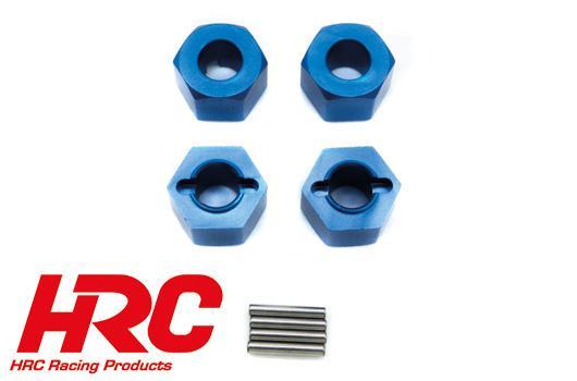 HRC Racing - HRC15-X017BL - Option part - Dirt Striker - aluminium wheel Hex (4 pcs) - blue