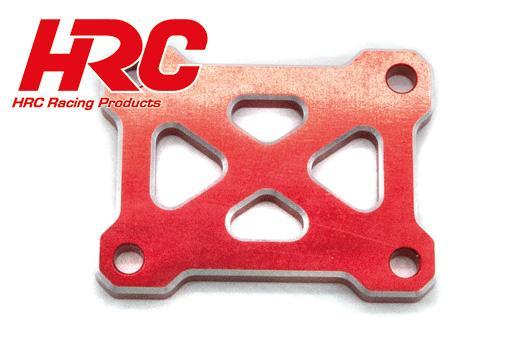 HRC Racing - HRC15-X027RE - Option part - Dirt Striker & Scrapper - Alum. Plaque centrale de différentiel (1 pc) - rouge