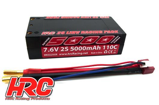 HRC Racing - HRC02250SR5 - Accu - LiPo HV 2S - 7.6V 5000mAh 110C - Graphene -  Shorty -  5mm - 96x46x25