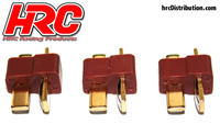 Connector - Ultra T Plug - Male (3 pcs) - Gold