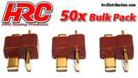 Connector - Ultra T Plug - Male (50 pcs) - Gold