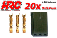 Connector - Gold - Servo - FUT  plug - Male - BULK 20 pcs
