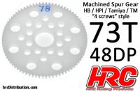Spur Gear - 48DP - Low Friction Machined Delrin - HPI/HB/Tamiya Style -  73T