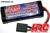 Battery - 6 cells - RC Car Micro - NiMH - 7.2V 1600mAh - TRX plug 93x35x19mm