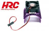 Motor Heat Sink - TOP with Brushless Fan - 5~9 VDC - 540 motors - Purple