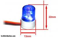 Set d'éclairage - 1/10 TC/Drift - LED - Prise JR - Gyrophare de toit V2 - Bleu
