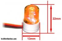 Set d'éclairage - 1/10 TC/Drift - LED - Prise JR - Gyrophare de toit V2 - Orange