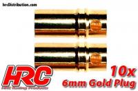 Connector - 6.0mm - Female (10 pcs) - Gold