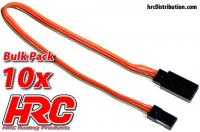 Servo Extension Cable - Male/Female - JR -  20cm Long - BULK 10 pcs-22AWG