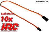 Servo Extension Cable - Male/Female - JR  -  30cm Long - BULK 10 pcs-22AWG