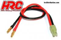 Charger Lead - 4mm Bullet to Mini Tamiya Battery Plug - 300mm - Gold