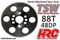 Spur Gear - 48DP - Low Friction Machined Delrin -  88T