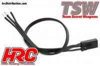Servo Cable -  JR  -  30cm Long - All-Black (Black/Black/Black) - 22AWG