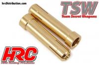 Stecker - Adapter Rohr - 5.0mm auf 4.0mm (2 Stk.) - Gold