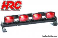 Set di illuminazione - 1/10 or Monster Truck - LED - JR Connetore - Barra di tetto - tipo A Rosso