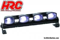 Set d'éclairage - 1/10 ou Monster Truck - LED - Prise JR - Barre de toit - Type A Blanc