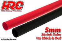 Shrink Tube -  5mm - Red and Black (1m each)